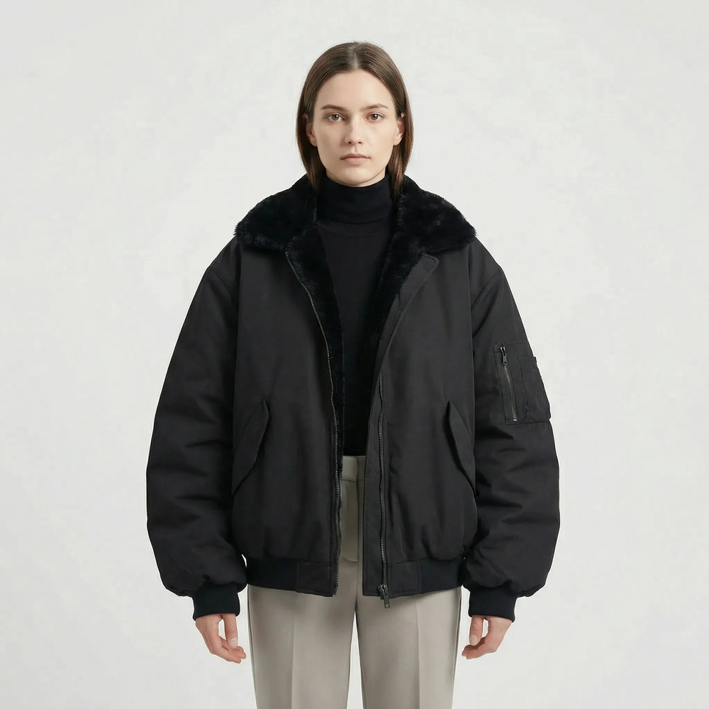 Insulated Bomber-Style Winter Jacket - Kendra