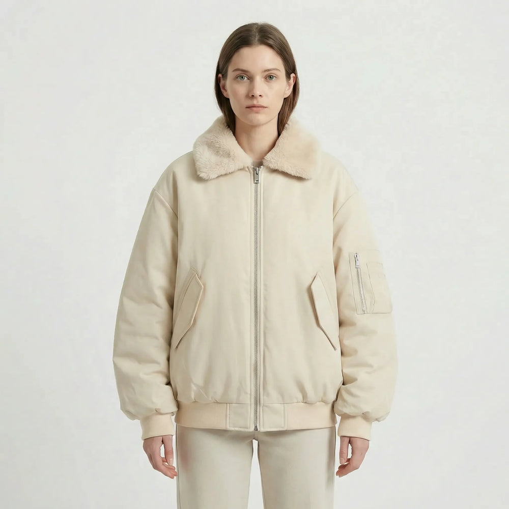 Insulated Bomber-Style Winter Jacket - Kendra