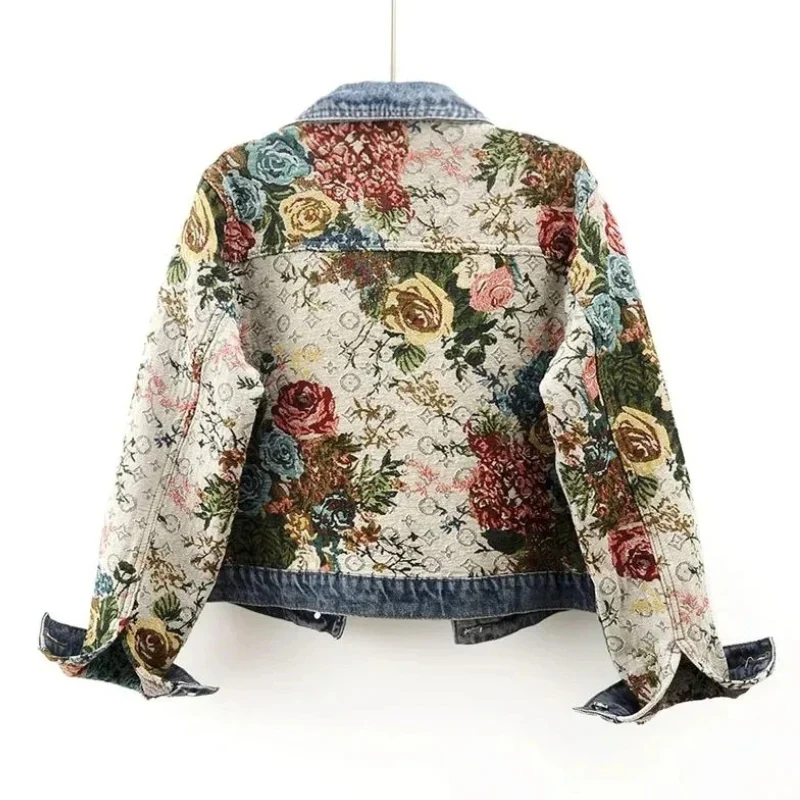 Cropped Women's Blazer with Print - Joelina