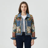 Cropped Women's Blazer with Print - Joelina - 2