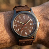 Enhanced Product Title: "Militärische Uhr mit strapazierfähigem Nylonarmband – Wasserfest, stoßfest & mit leuchtenden Zeigern für optimale Sichtbarkeit" 

This title includes relevant keywords while providing more detail about the product's features, enha