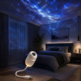 Galaxy Projector Night Light – 2-in-1 LED Starry Sky, USB, Flexible Gooseneck
