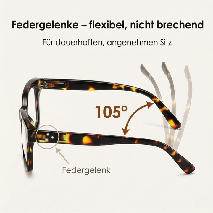 Übergroße Lesebrille mit Blaulichtfilter – Ideal für alle Gesichtsformen, Komfort & Stil