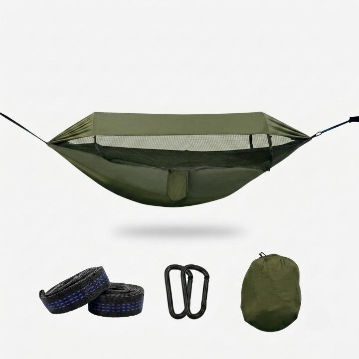 Camping Hammock – Built-In Mosquito Net, Sun Shade & 260×140cm Nylon
