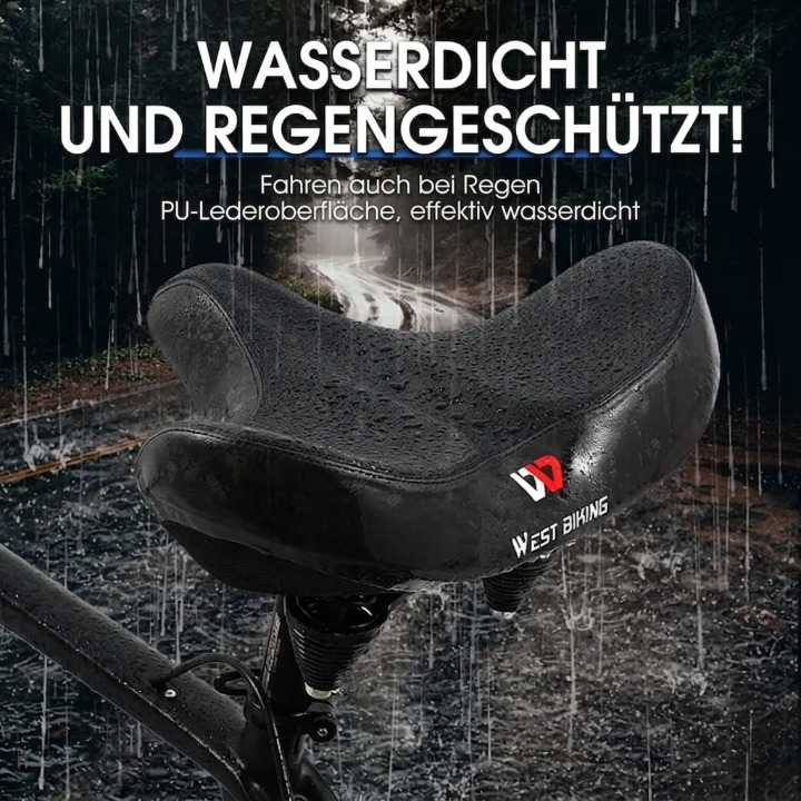 Extra Wide Bike Saddle – Ergonomic, Ventilation Channel & Universal Fit