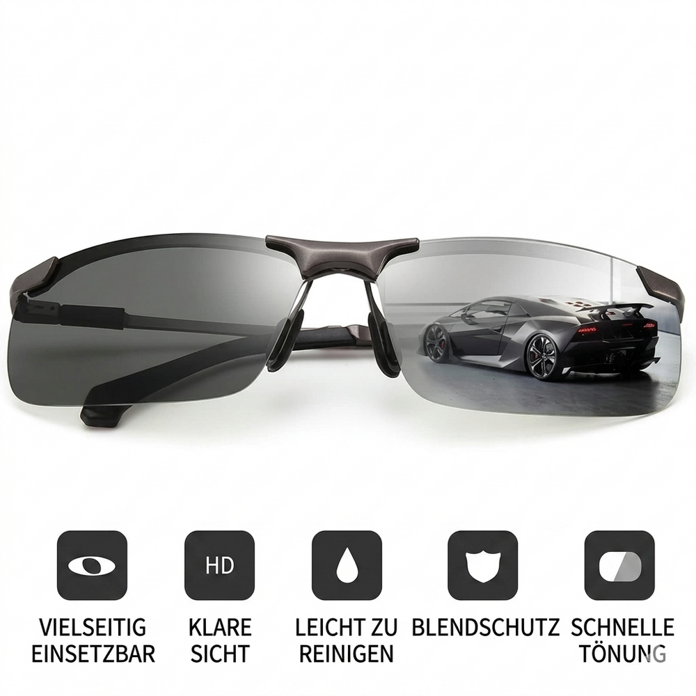 Photochromic Sunglasses – Polarized, UV400 Protection & Aluminum-Magnesium Frame, Unisex