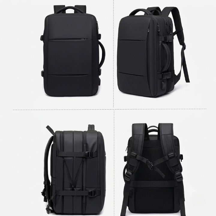 Expandable Laptop Backpack – 22-37L, 17.3-Inch Fit & USB Charging Port