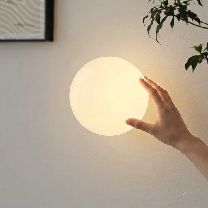 Modern Glass Globe Wall Sconce – Milk White, G9 LED & 3 Sizes