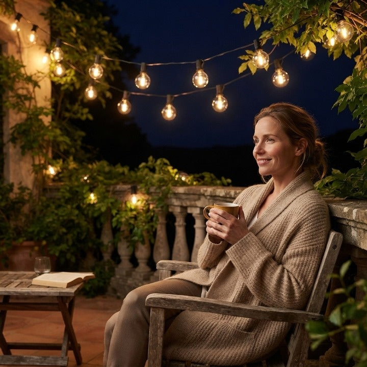 Outdoor LED String Lights – Warm White, IP65 Waterproof & 15/30 m Length