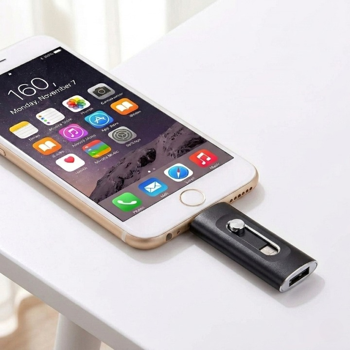 3-in-1 USB Flash Drive - Expand Storage for iPhone, Android & PC | High-Speed Data Transfer & Versatile Compatibility
