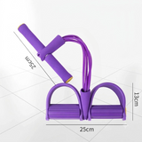 Full-Body Sit-Up Resistance Trainer – Foot Pedals, Elastic Bands & 4/6 Strand Levels