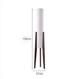 Scandinavian Floor Lamp 130 cm – Walnut Wood, Touch Dimmer & 3 Light Colors