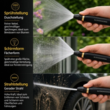 High-Pressure Garden Hose Nozzle – Metal Tip, Ergonomic Grip & Universal Fit