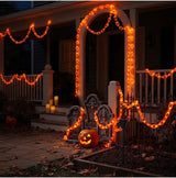 Halloween Pumpkin String Lights - Weatherproof Orange