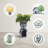Optimized Product Title: "Abstraktes Gesicht Pflanzgefäß mit Solar-LED-Licht – Dekoratives Gartenaccessoire für Innen und Außen" 

This title includes relevant keywords while providing a clearer description of the product's features and uses.