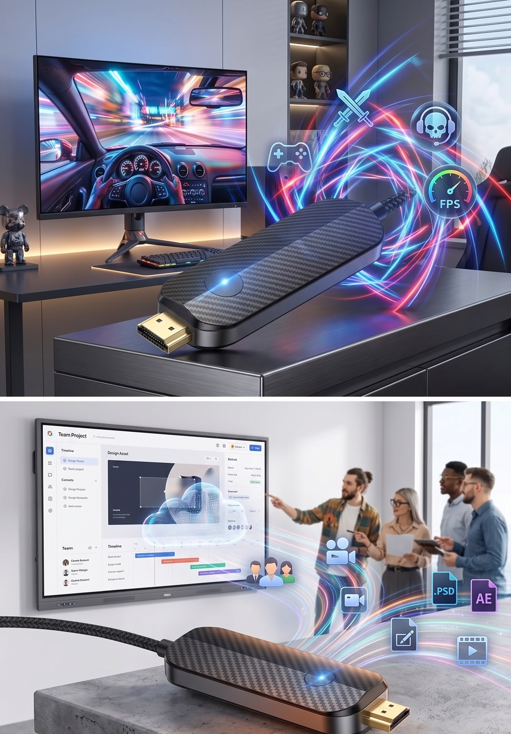 HDMI Wireless Display Adapter – 1080P Full HD, Screen Mirroring & USB Powered
