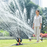 Oscillating Lawn Sprinkler – 16 Turbo Nozzles, 280m² Coverage & 4 Spray Modes