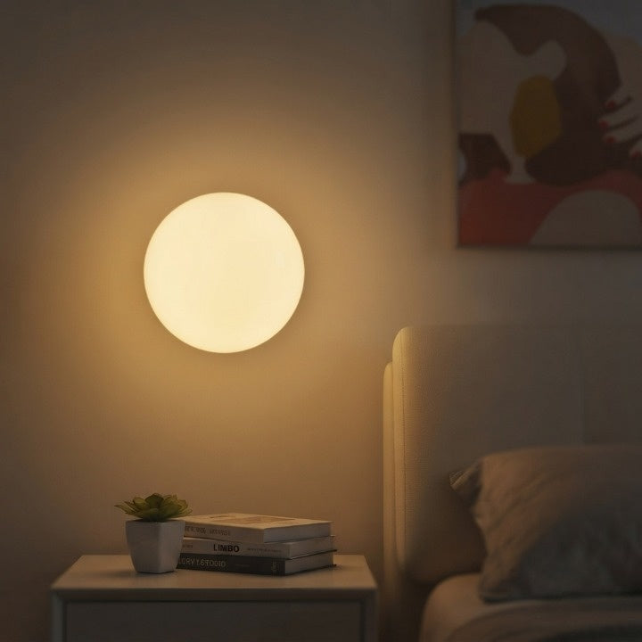 Modern Glass Globe Wall Sconce – Milk White, G9 LED & 3 Sizes