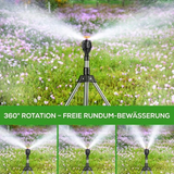 360° Lawn Sprinkler with Tripod – Stainless Steel, 12m Range & Adjustable Height