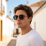 Retro Round Sunglasses – Unisex, UV400 Protection, Lightweight 150g