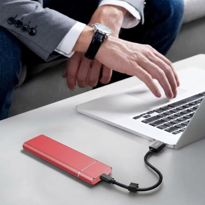 External SSD 8TB – USB 3.1 Type-C, Aluminum Case & Plug-and-Play for PC/Mac