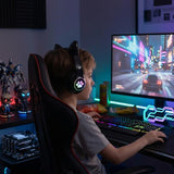 Cat Ear Wireless Gaming Headset – Bluetooth 5.0, RGB LED & Built-In Mic