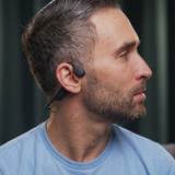 Open-Ear Bluetooth 5.0 Headphones – Sweat-Resistant, 18g Lightweight & Secure Sport Fit