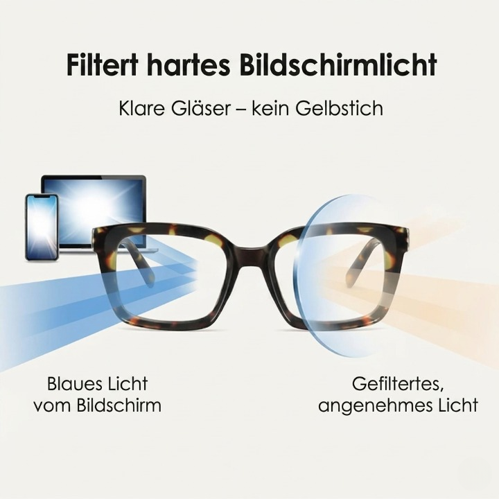 Übergroße Lesebrille mit Blaulichtfilter – Ideal für alle Gesichtsformen, Komfort & Stil