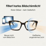 Übergroße Lesebrille mit Blaulichtfilter – Ideal für alle Gesichtsformen, Komfort & Stil
