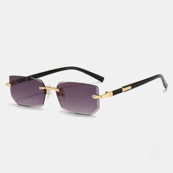Unisex Rimless Rectangular Sunglasses – UV400 Protection, Metal Alloy & Lightweight