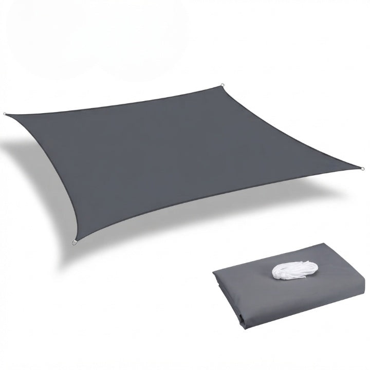 Rectangular Waterproof Sun Shade Sail – PU-Coated Polyester, UV Protection, 200×300 to 300×600cm