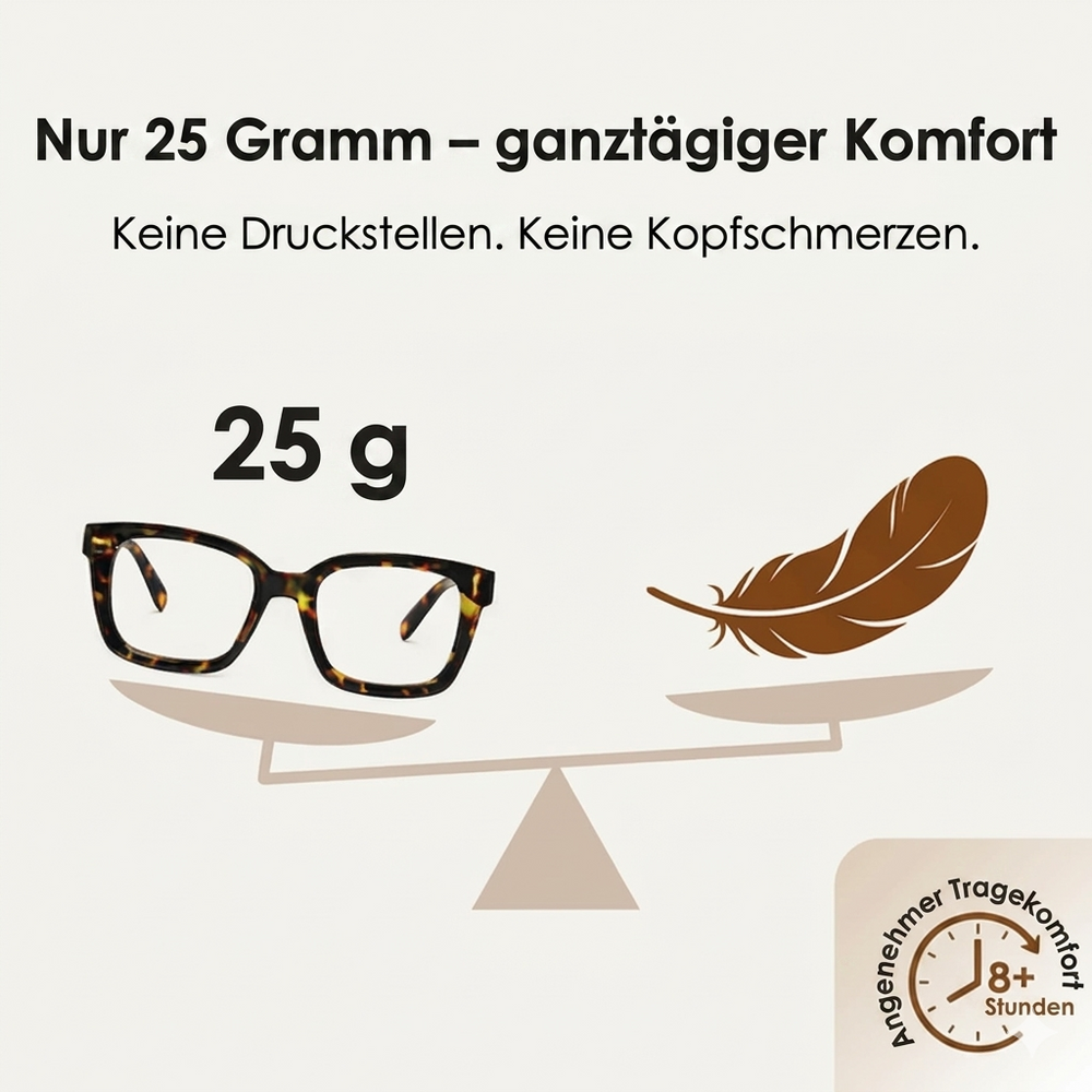Übergroße Lesebrille mit Blaulichtfilter – Ideal für alle Gesichtsformen, Komfort & Stil