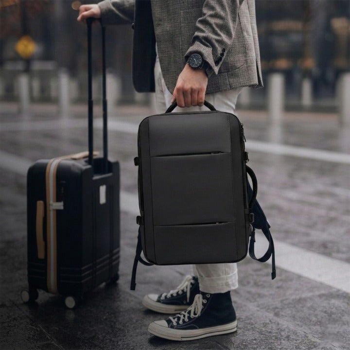 Expandable Laptop Backpack – 22-37L, 17.3-Inch Fit & USB Charging Port