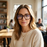 Übergroße Lesebrille mit Blaulichtfilter – Ideal für alle Gesichtsformen, Komfort & Stil
