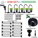 Garden Misting System – 20m Hose, 20 Brass Nozzles & Tool-Free Setup