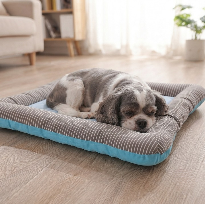 Pet Cooling Mat – Bolstered Edge, Non-Slip Base & Machine-Washable for Dogs & Cats