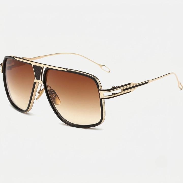 Men's Aviator Sunglasses – Metal Alloy Frame, 100% UV Protection, with Case