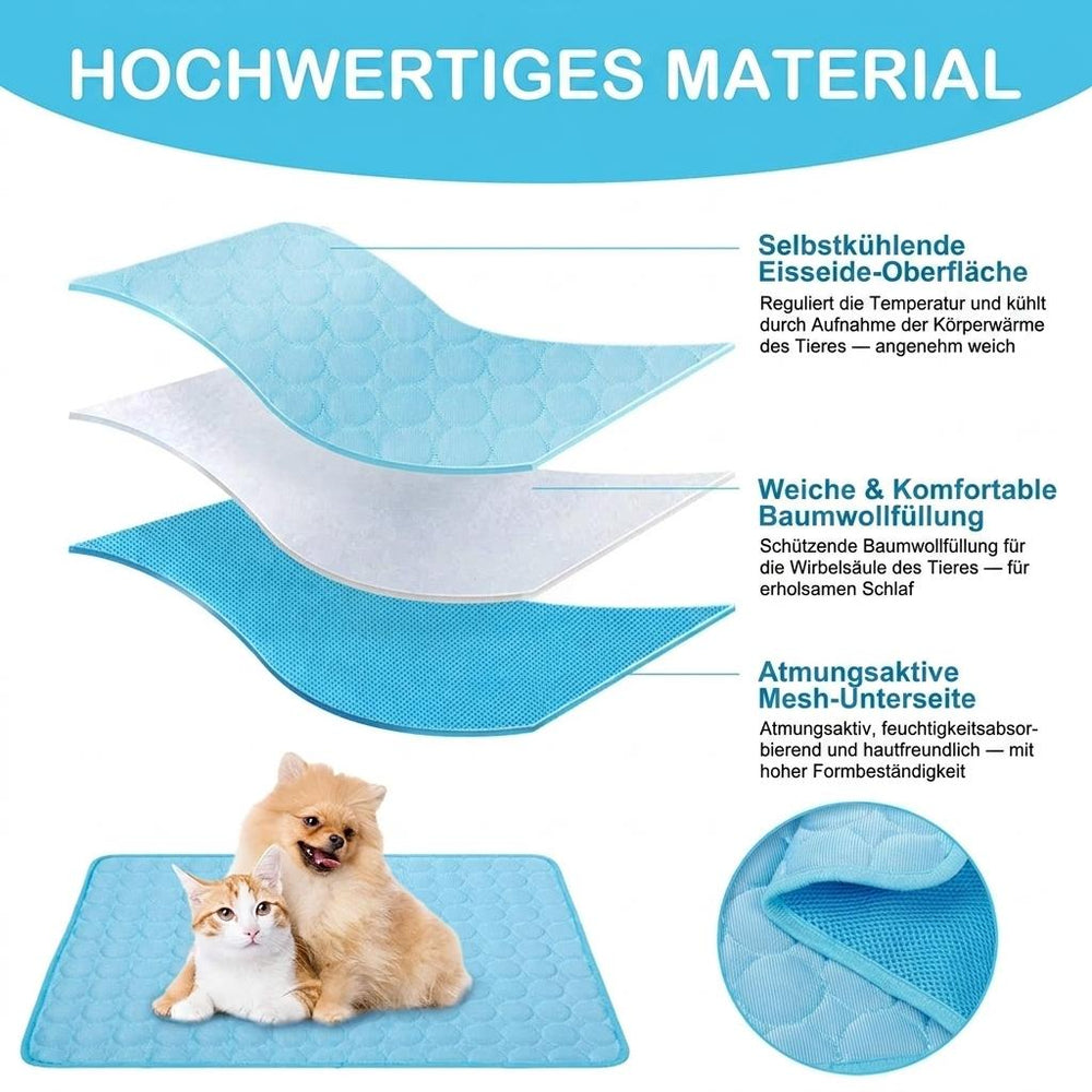 Self-Cooling Dog Mat – Washable Cover, Non-Slip Base & Sizes XS to 2XL