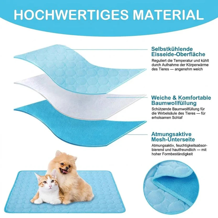 Pet Cooling Mat – Breathable Mesh, XS to 2XL Sizes, for Dogs & Cats