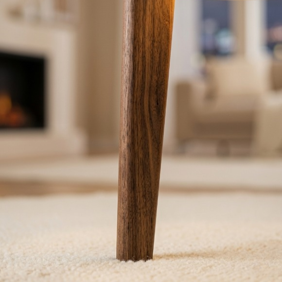 Scandinavian Floor Lamp 130 cm – Walnut Wood, Touch Dimmer & 3 Light Colors