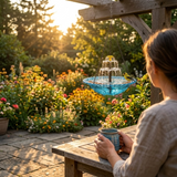 Hanging Solar Bird Bath Fountain – Wireless, Weatherproof & 25.5cm Glass Bowl