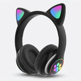Cat Ear Wireless Gaming Headset – Bluetooth 5.0, RGB LED & Built-In Mic