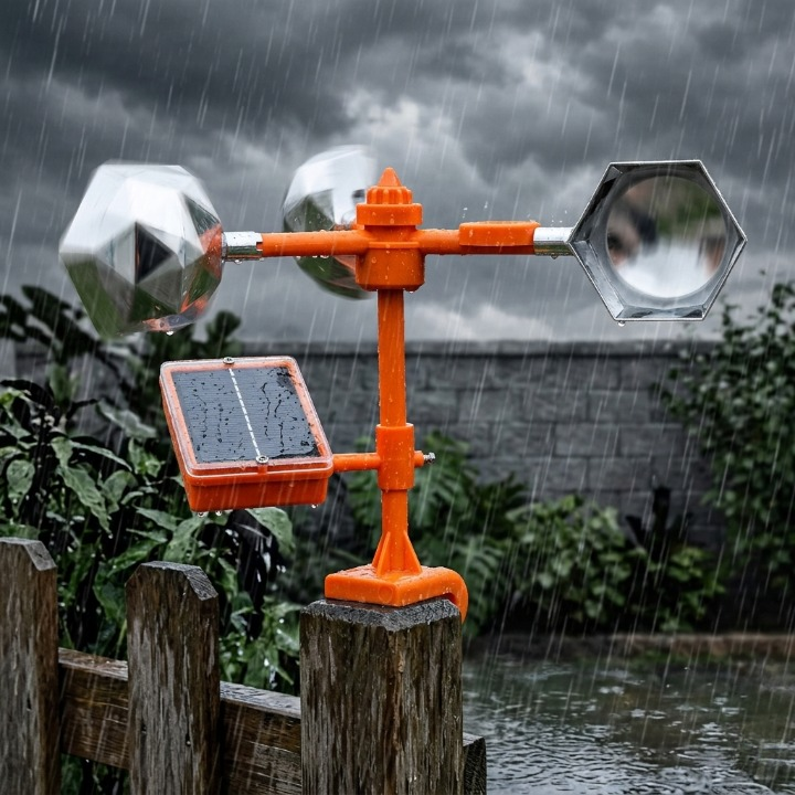 Solar Bird Deterrent – 360° Rotation, Reflective Mirrors & Ultrasonic Sound