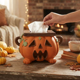 Pumpkin Tissue Box Cover for Halloween