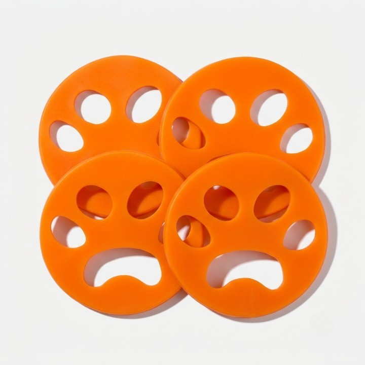 Pet Hair Remover Laundry Discs – Reusable Silicone, 4-Pack for Washer & Dryer
