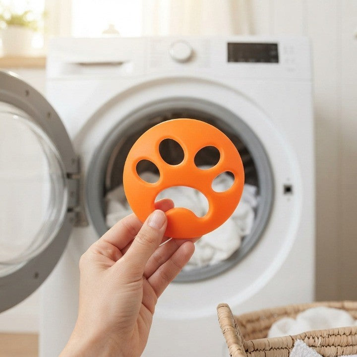 Pet Hair Remover Laundry Discs – Reusable Silicone, 4-Pack for Washer & Dryer