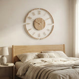 Stilvolle Lautlose Wanduhr aus Holz – Minimalistisches Design für Wohnzimmer, Schlafzimmer & Büros