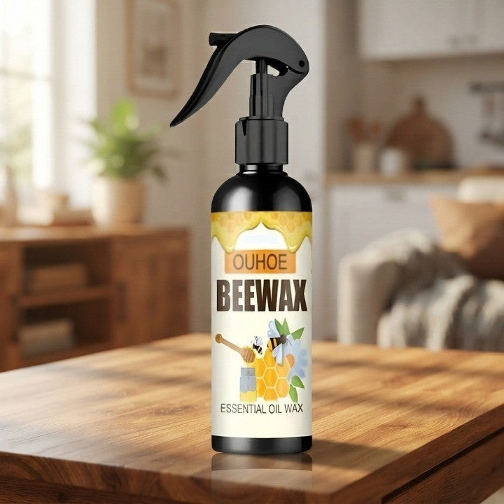 Beeswax Wood Care Spray – Natural Polish, 120ml, For Wood, Bamboo & Leather
