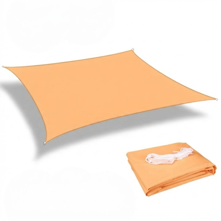 Rectangular Waterproof Sun Shade Sail – PU-Coated Polyester, UV Protection, 200×300 to 300×600cm