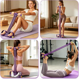 Full-Body Resistance Band with Foot Straps – Portable Home Gym Trainer